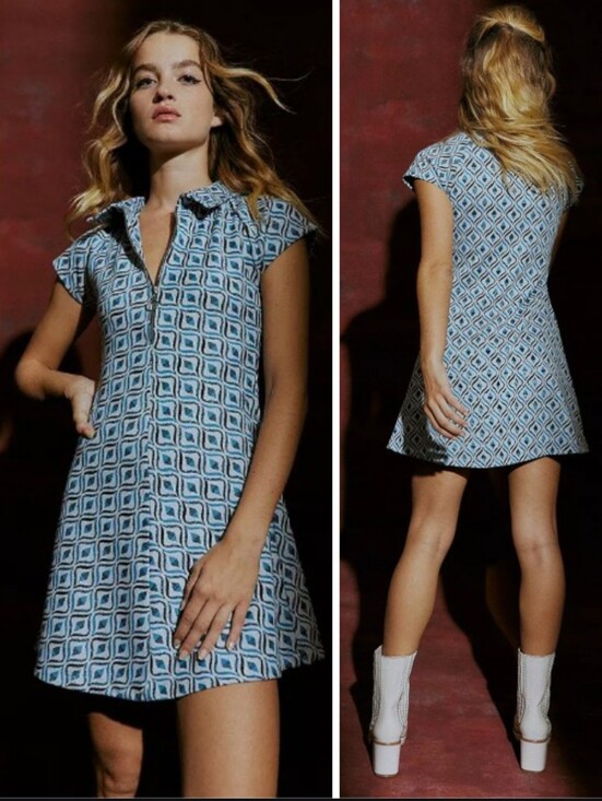 Urban Outfitters Dresses & Skirts - Urban Outfitters Arlo 60s Inspired Zip Mini Dress Go-Go Geometric
